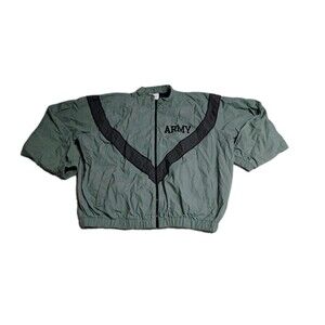 Skilcraft US Army Jacket Mens XL Regular Gray Green Nylon Full Zip Vented JWOD